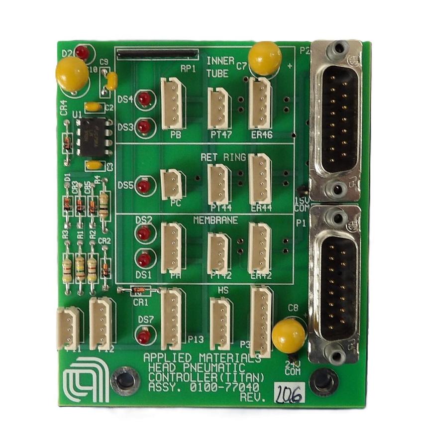 Used AMAT Applied Materials 0100-77040 Head Pneumatic Controller Titan PCB Working