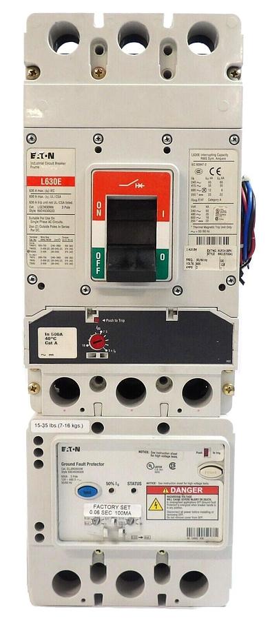 Used Eaton LGE3630NN 3 Pole Industrial Circuit Breaker L630E ELLBN3400W Working Spare