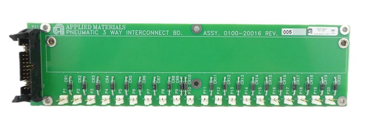 Used AMAT Applied Materials 0100-20016 Pneumatic 3 Way Interconnect PCB Lot of 4