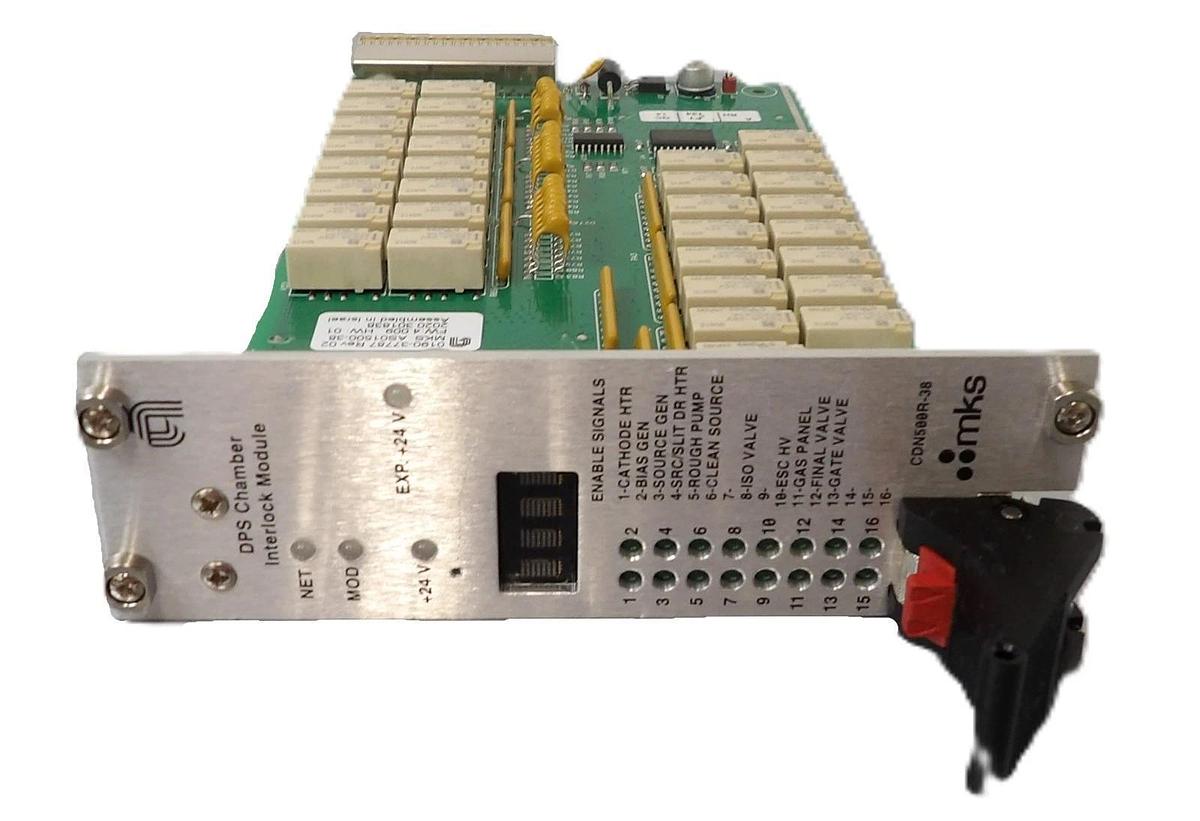 Used MKS Instruments AS01500-38 Interlock Module PCB Card CDN500R-38 AMAT 0190-37787