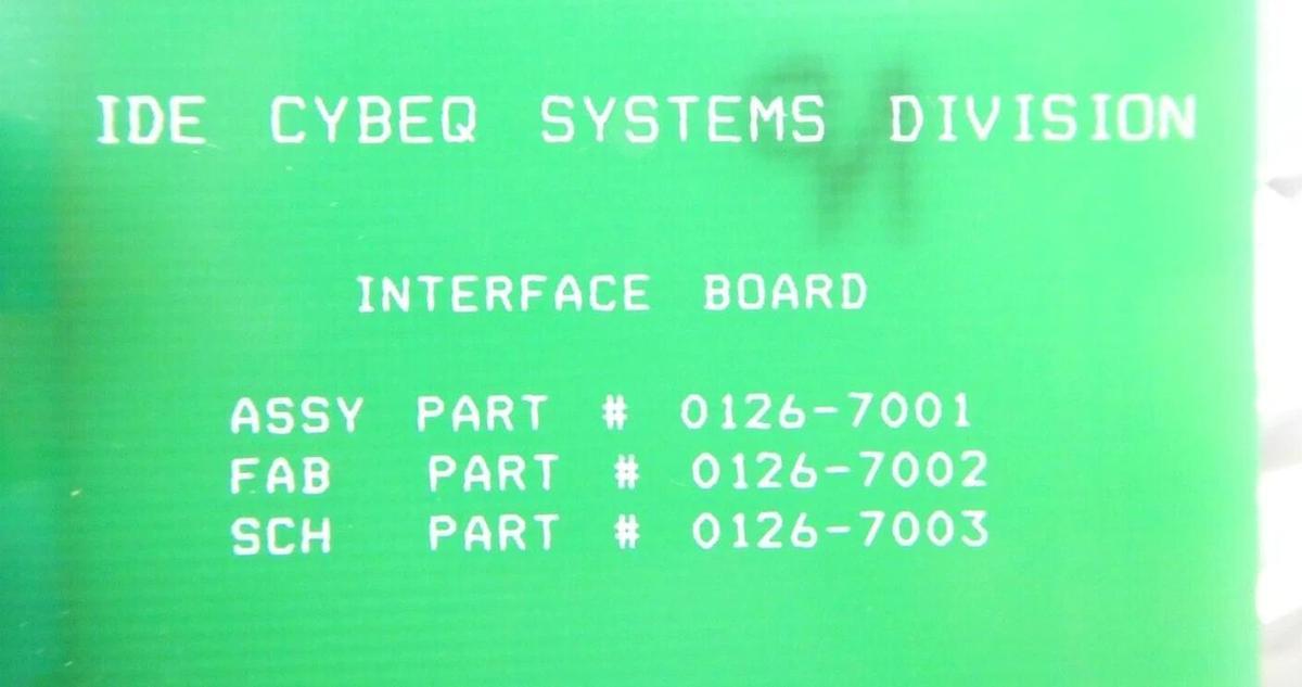 Used IDE Integrated Dynamics Engineering 0126-7001 System Interface PCB Cybeq Working