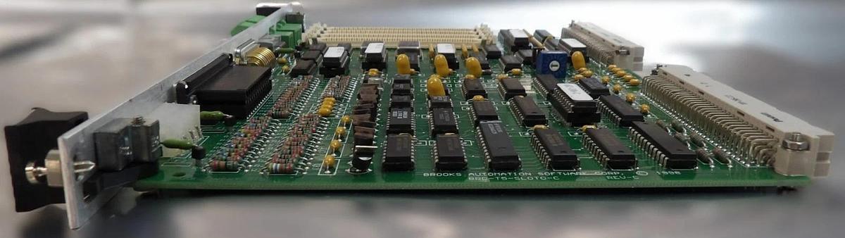 Used Brooks Automation BRD-T5-SLOTO-C VME Controller PCB Card Working Surplus