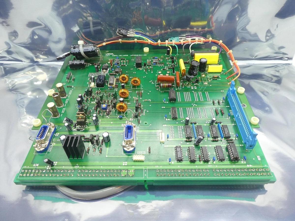 Used JEOL AP002134-02 Display PCB CRT DSPL (2) MPB No Heat Sink JSM-6400F As-Is