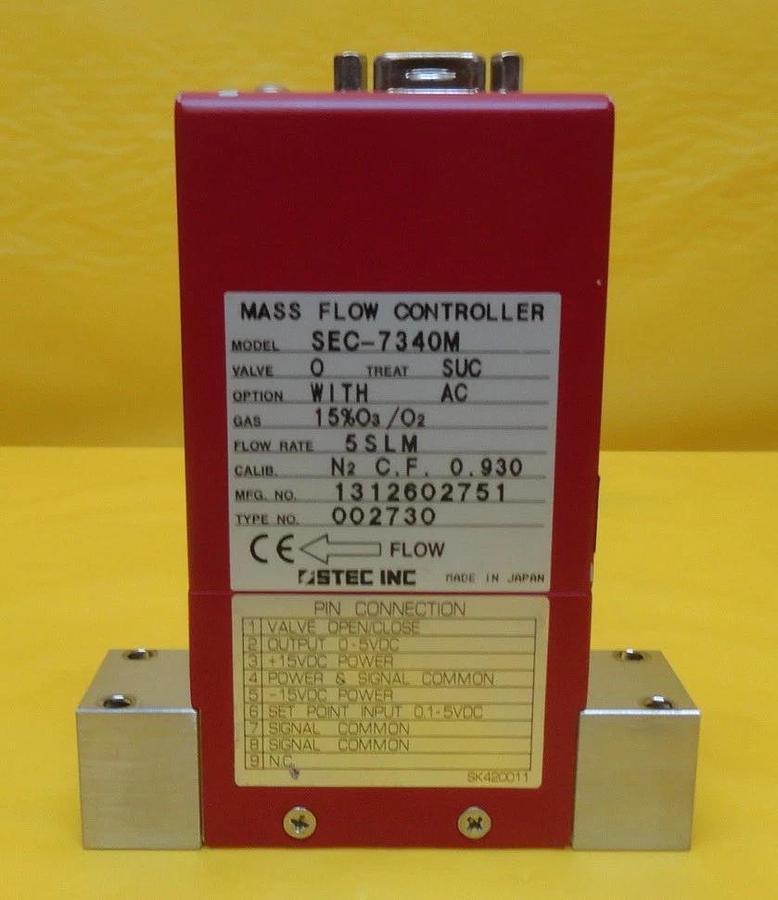 Used STEC SEC-7340M Mass Flow Controller MFC SEC-7340 5 SLM 15%O3/O2 Used Working