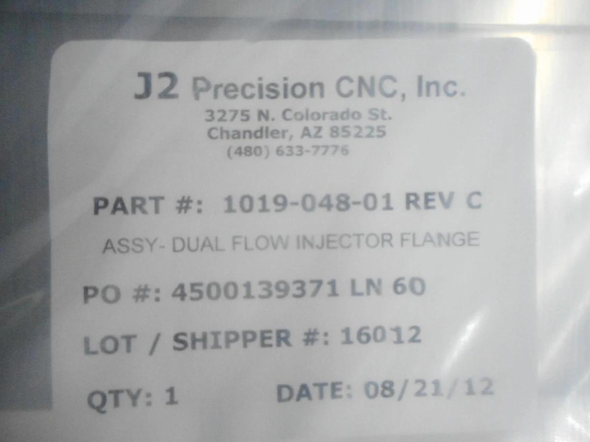 ASM 1019-048-01 Dual Flow Injector Flange New