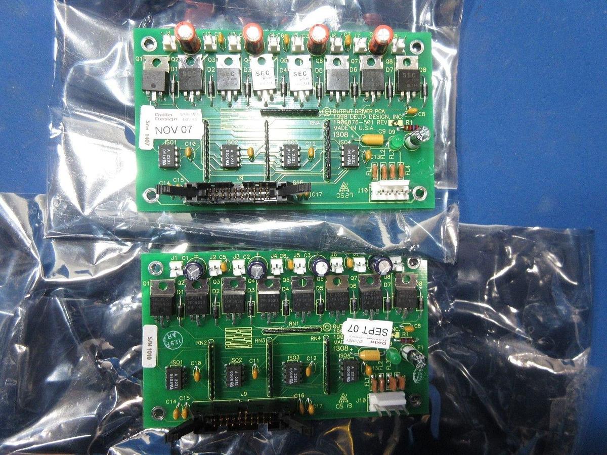 Used Delta Design 1906876-501 Output Driver PCB Lot of 2 Summit ATC Handler used