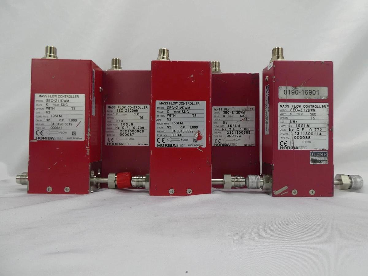 Used Horiba STEC SEC-Z11DWM Mass Flow Controller MFC N2 H2 Reseller Lot of 10 Working