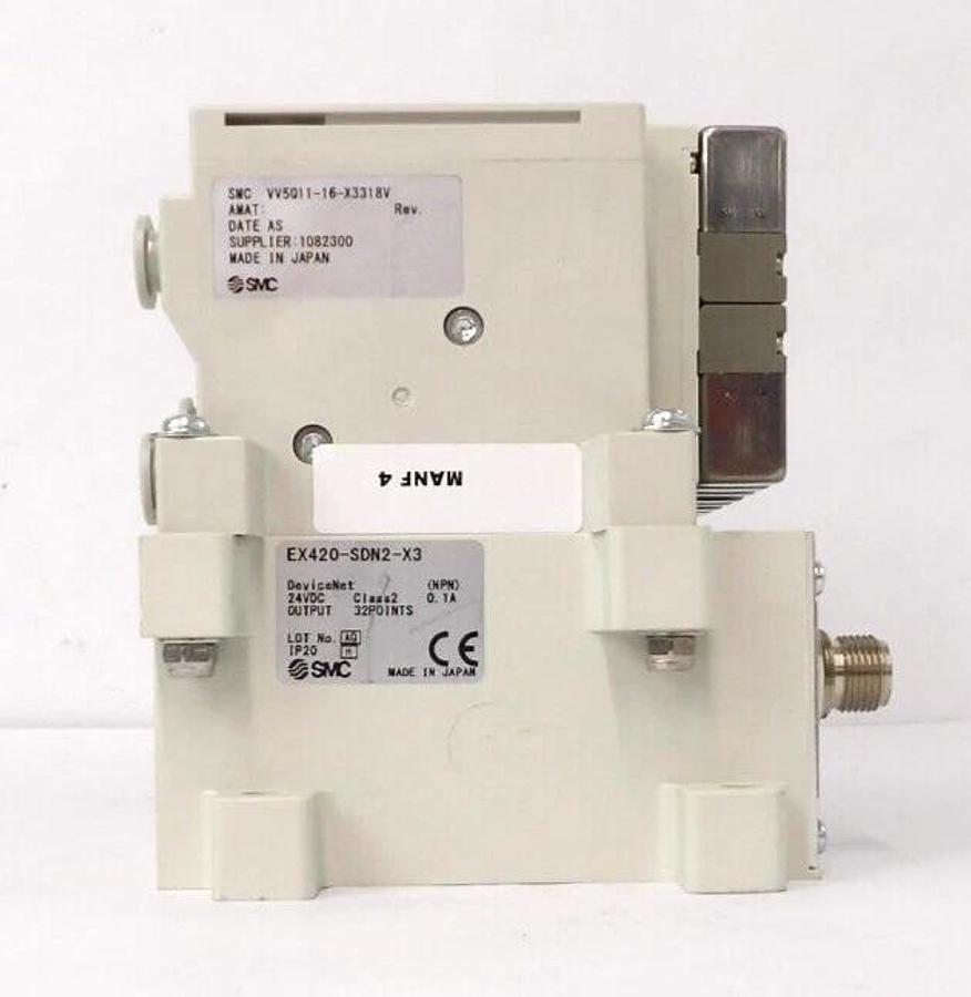 Used SMC EX420-SDN2-X16-X3 16-Port Pneumatic Manifold VV5Q11-16-X3318V AMAT Working