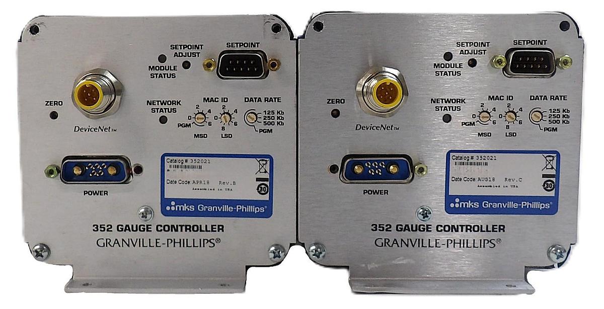 Used Granville-Phillips 352021 Ion Gauge Controller Series 352 MKS Lot of 2 Working