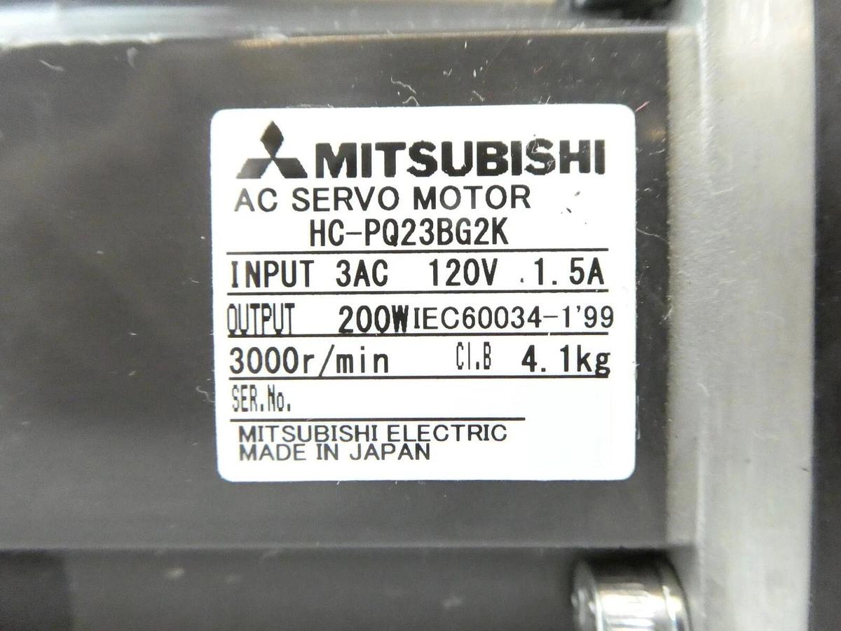 Used Mitsubishi Electric HC-PQ23BG2K Motor BK2-09B-02MEKAK1 Shinko VHT-CL1-E-1 Spare