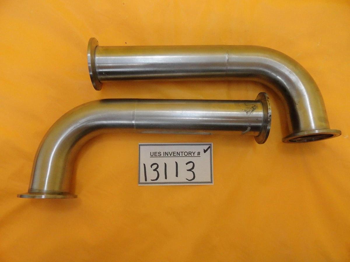 Used MKS Instruments High Vacuum Tube Elbow 90° NW40 9.5" 9.25" Lot of 2 Used Working