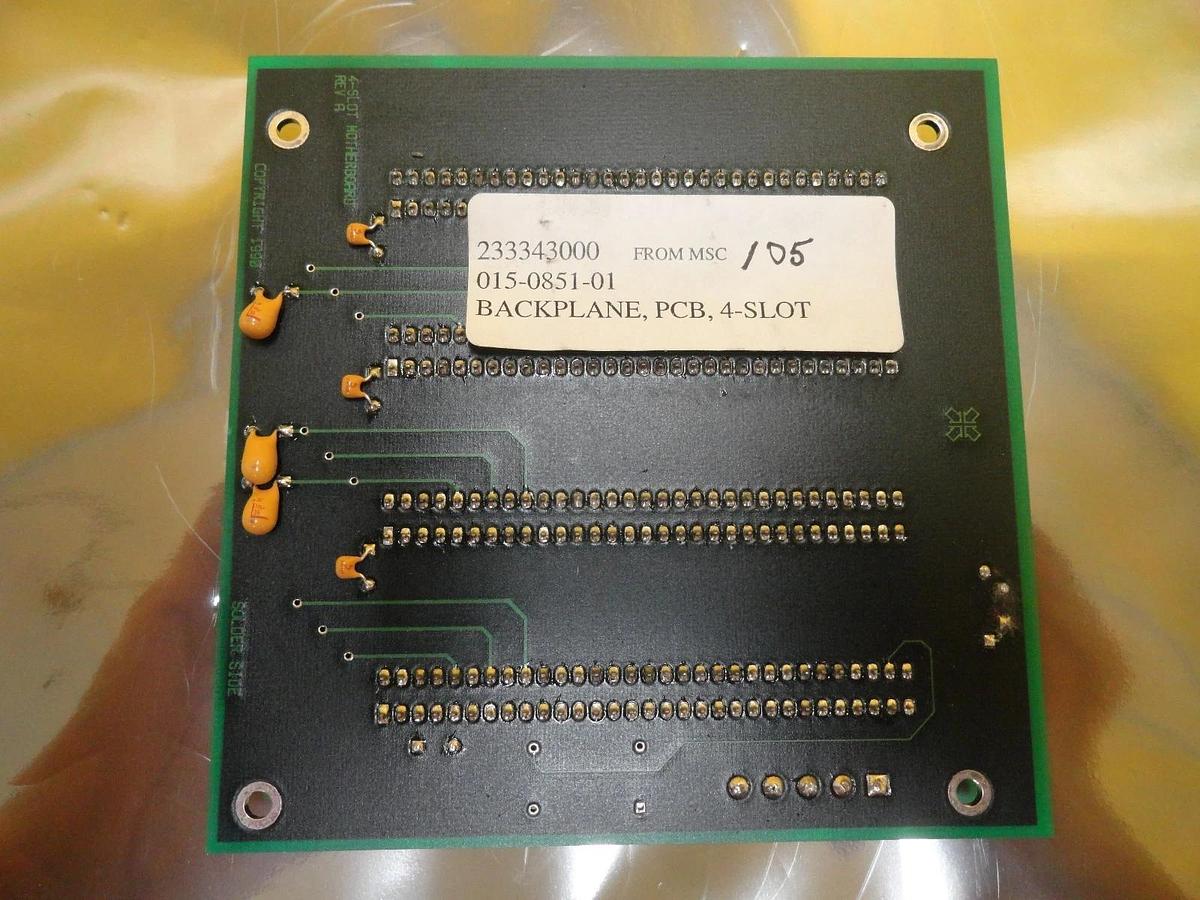 Used Irvine Optical 015-0851-01 4-Slot Motherboard Backplane PCB Board Used Working