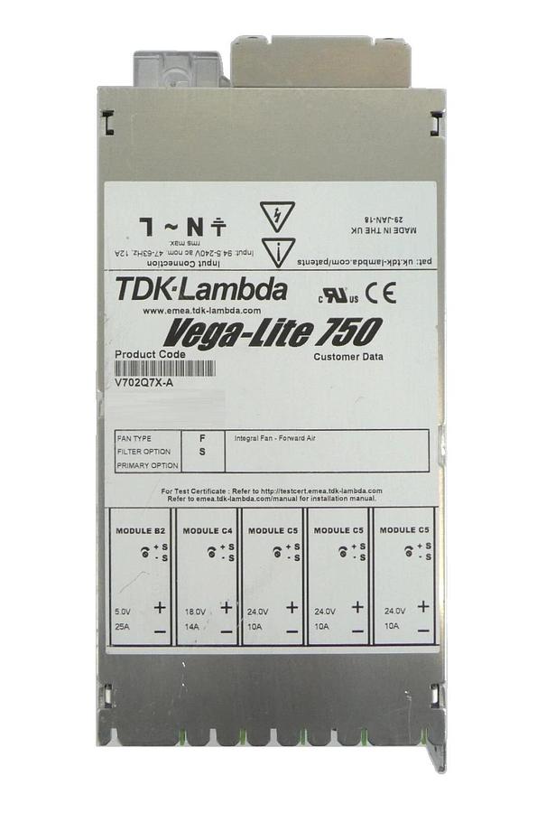 Used TDK-Lambda V702Q7X-A Power Supply Vega-Lite 750 AB Sciex Working Surplus