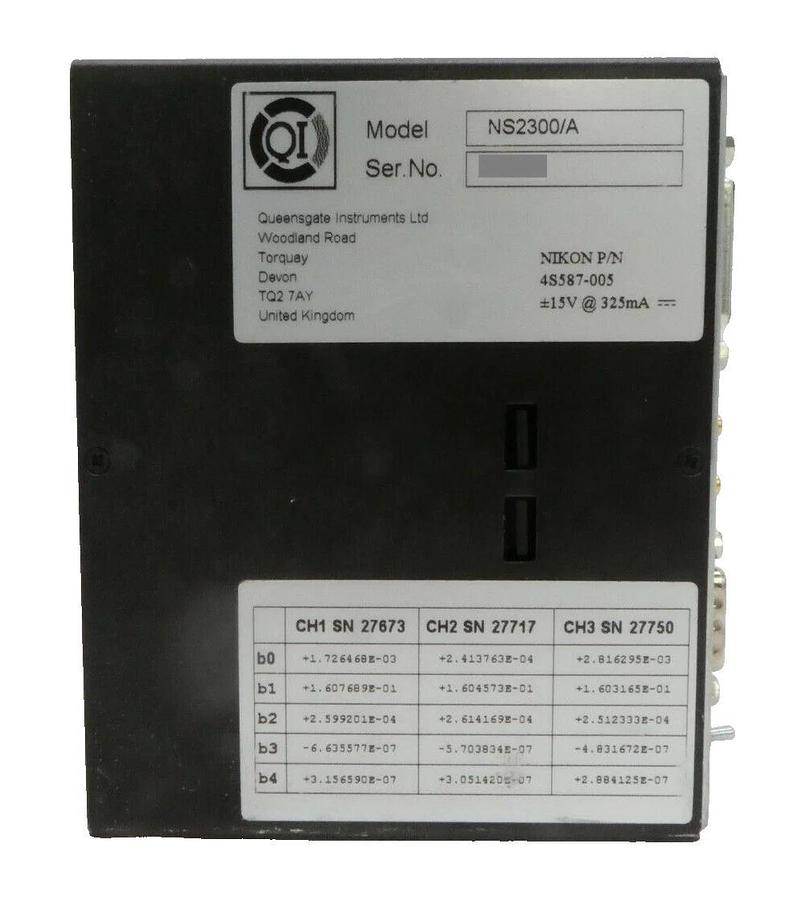 Used QI Queensgate Instruments NS2300/A Position Sensor Nikon 4S587-005 NSR Working