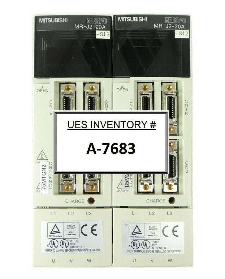Used Mitsubishi MR-J2-20A-S12 AC Servo Drive Reseller Lot of 2 Working Spare