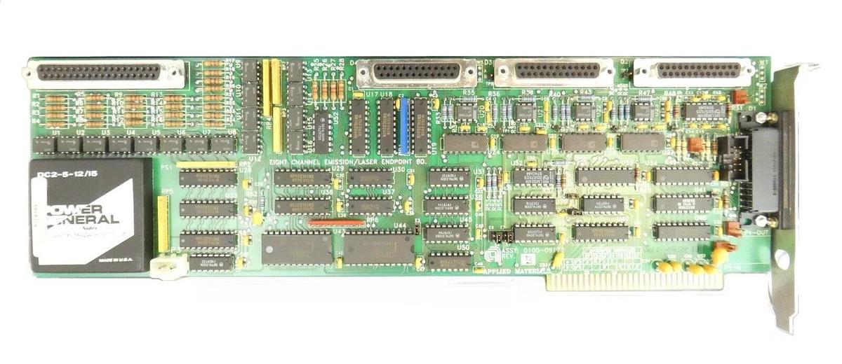 Used AMAT Applied Materials 0100-09172 8-Channel Emission/Laser Endpoint PCB Working