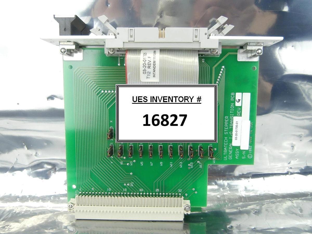 Used Ultratech Stepper 03-20-01705 General Transition PCB Card GEN I/O Rev. G Used