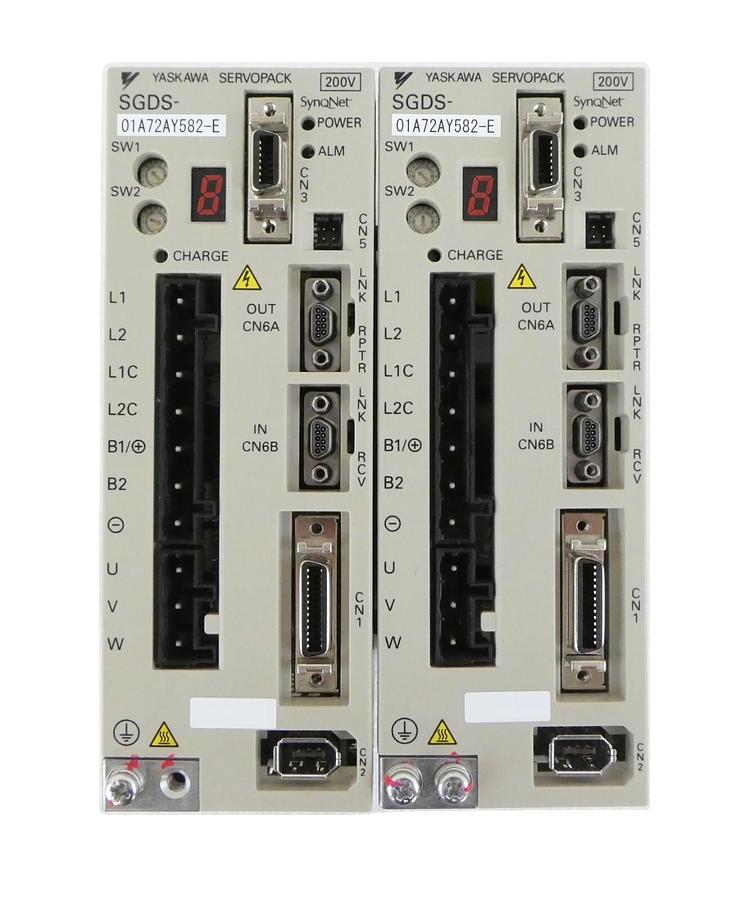 Used Yaskawa Electric SGDS-01A72AY582 Servo Drive SERVOPACK SynqNet Lot of 2 Working