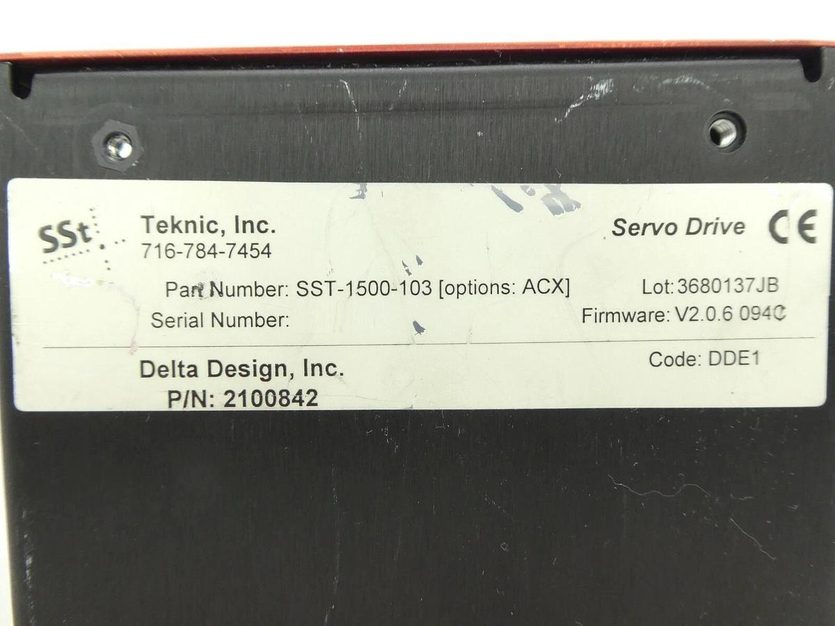 Used Teknic SST-1500-103 Servo Drive SSt ServoStepper V2.0.6 Delta Design 2100842