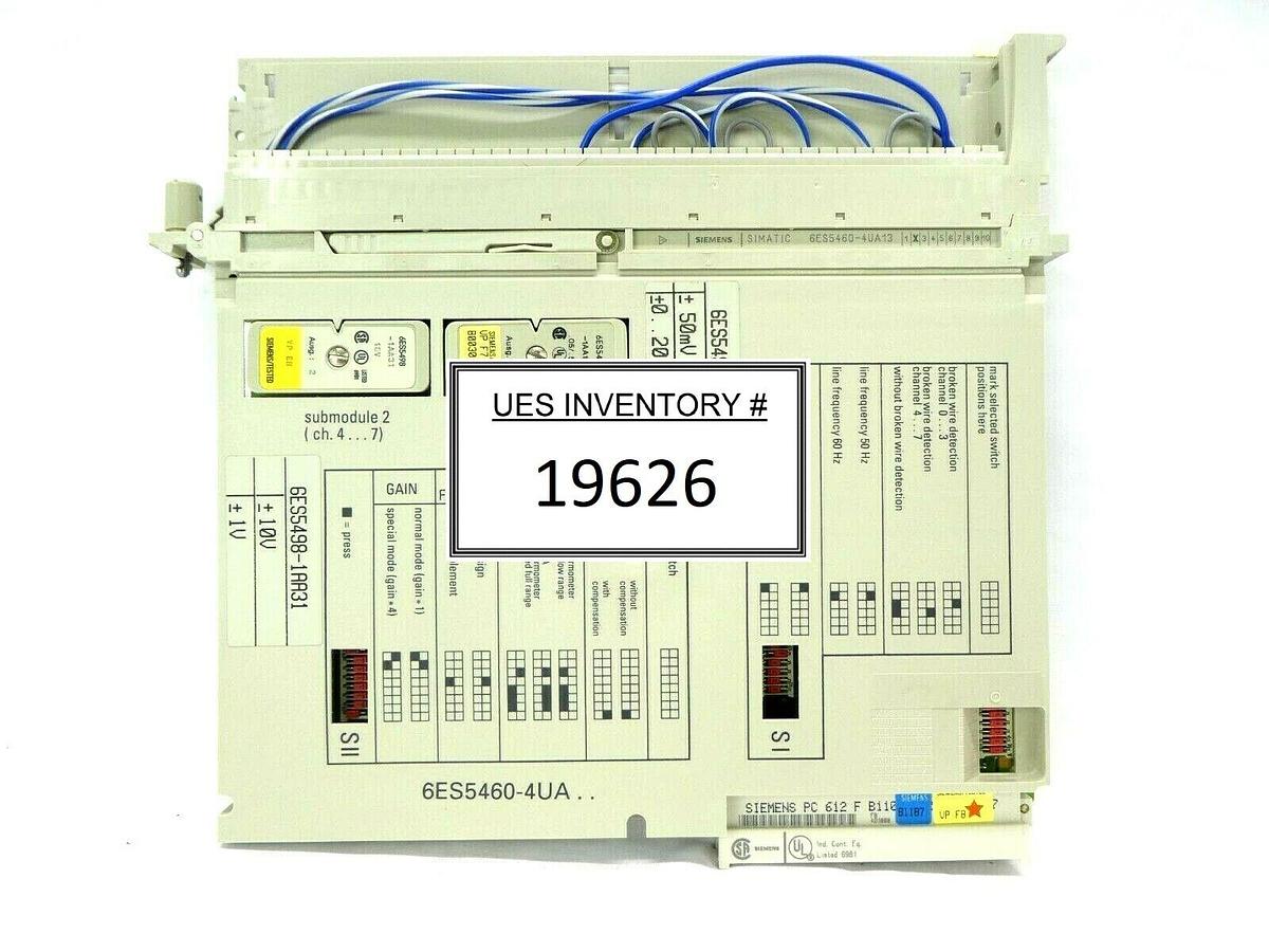 Used Siemens 6ES5460-4UA13 Analog Input PCB Card SIMATIC VP F8 Balzers Unaxis Working