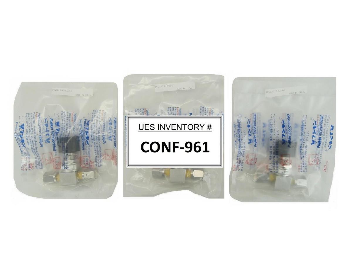 Fujikin FUND-71G-6.35-2 Diaphragm Soft-Seal Valve Reseller Lot of 3 New Surplus
