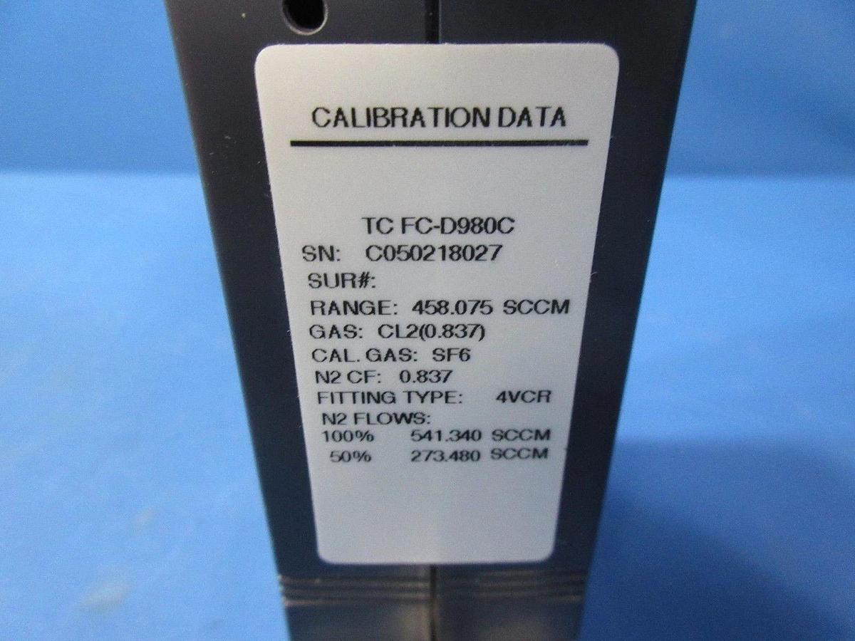 Used Aera FC-D980C Mass Flow Controller MFC 500 CCM Cl2 Used Working