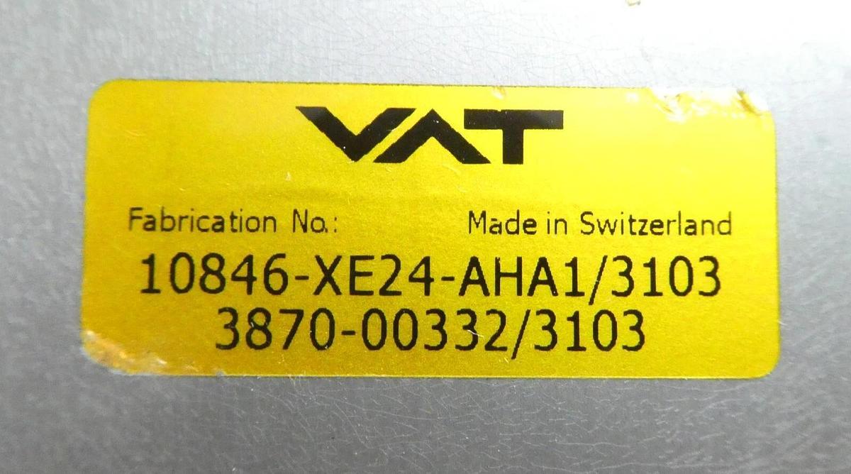 Used VAT 10846-XE24-AHA1 UHV Pneumatic Gate Valve Series 108 AMAT 3870-00332 Surplus