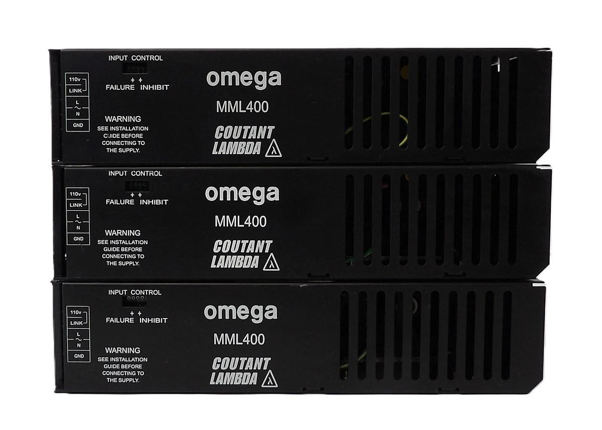 Used TDK-Lambda E20801 AC/DC Power Supply Omega Series MML400U Lot of 3 Working