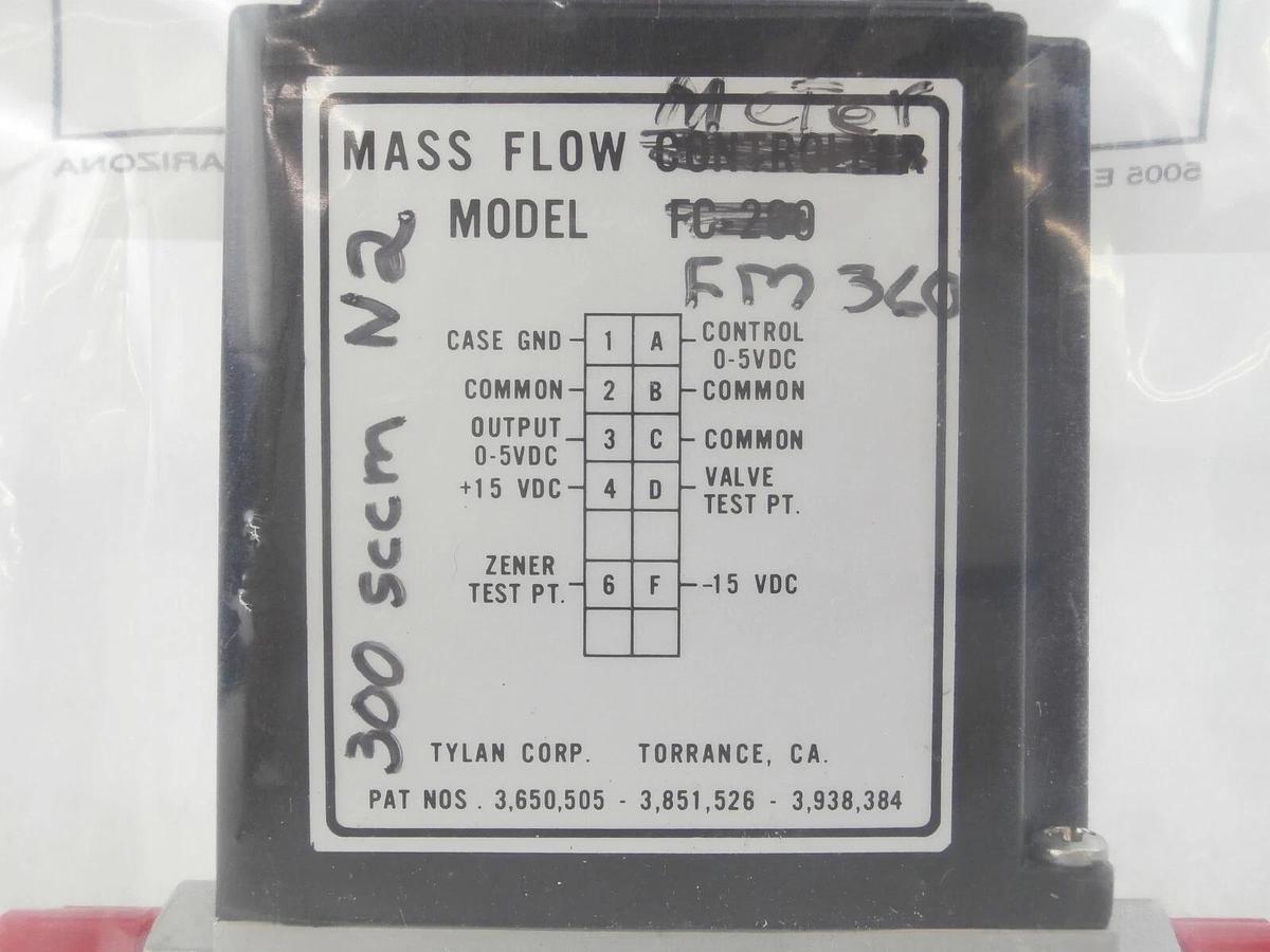 Refurbished Tylan FM-360 Mass Flow Meter 300 SCCM N2 OEM Manufacturer Refurbished