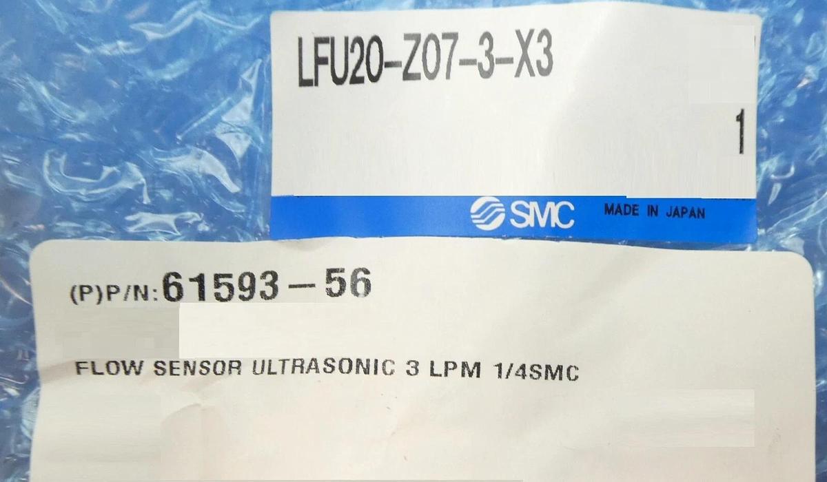SMC LFU20-Z07-3-X3 Ultrasonic 3 LPM Flow Sensor 1/4 AMAT Reseller Lot of 4 New