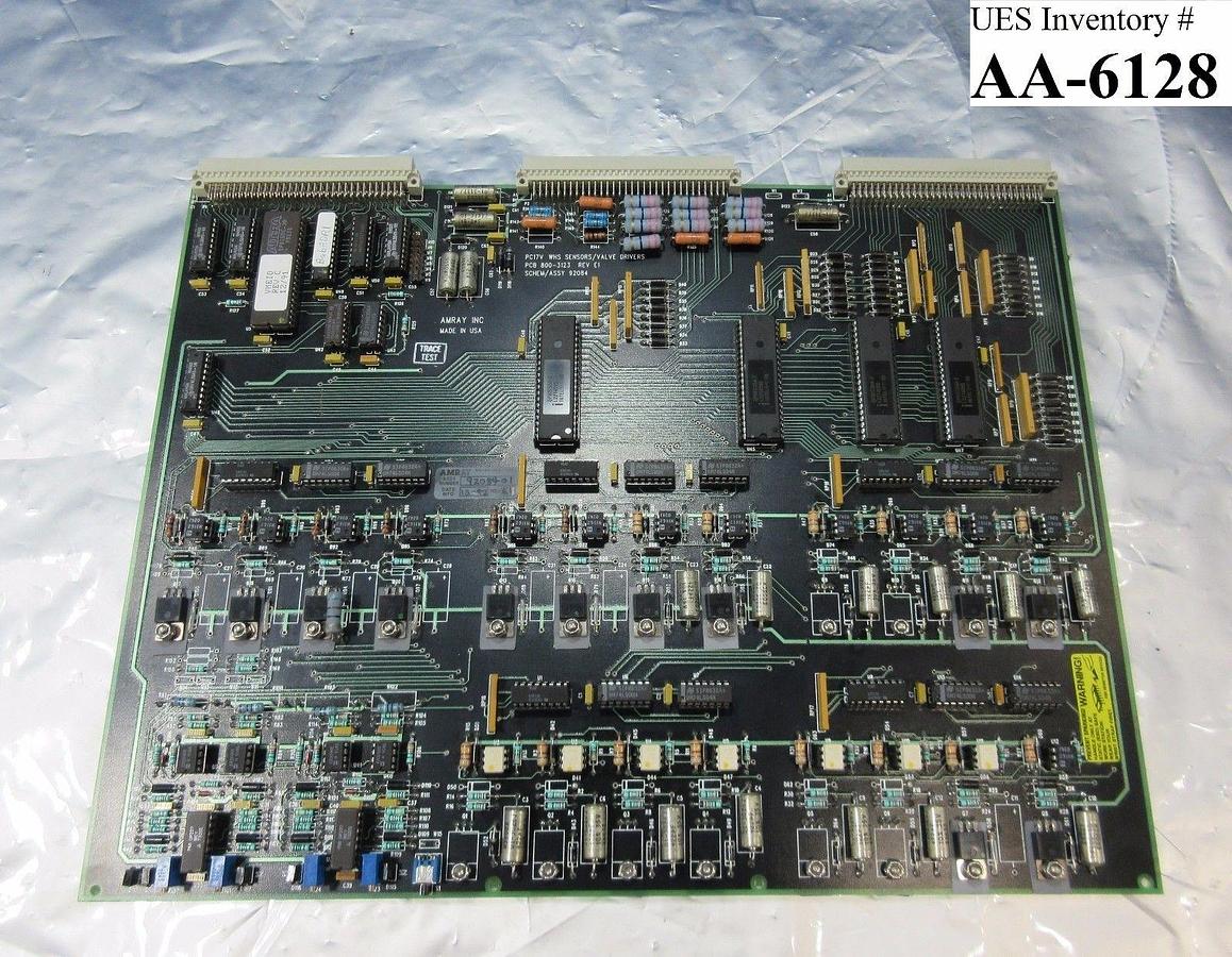 Used Amray 92084-01 PC17V WHS Sensors/Valve Drivers PCB 800-3123 Used Working
