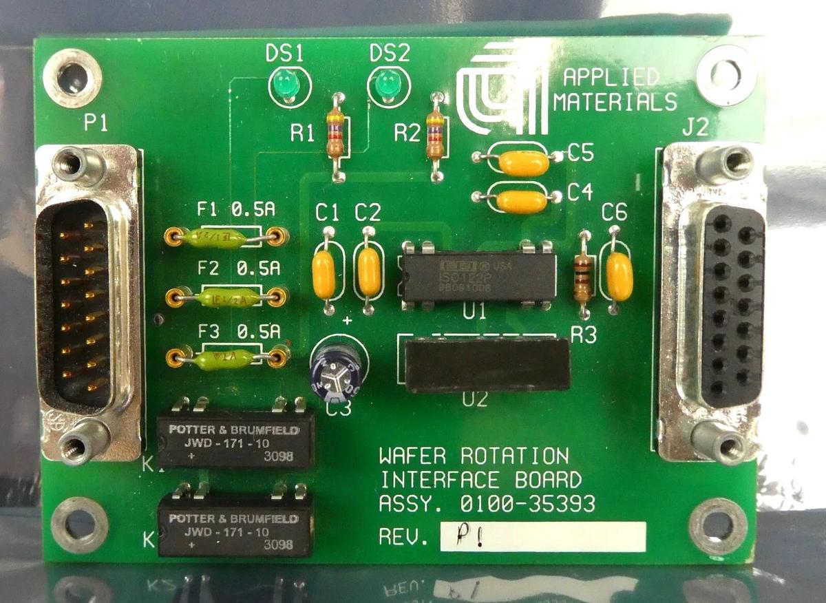 Used AMAT Applied Materials 0100-35393 Wafer Rotation Interface PCB Working Spare