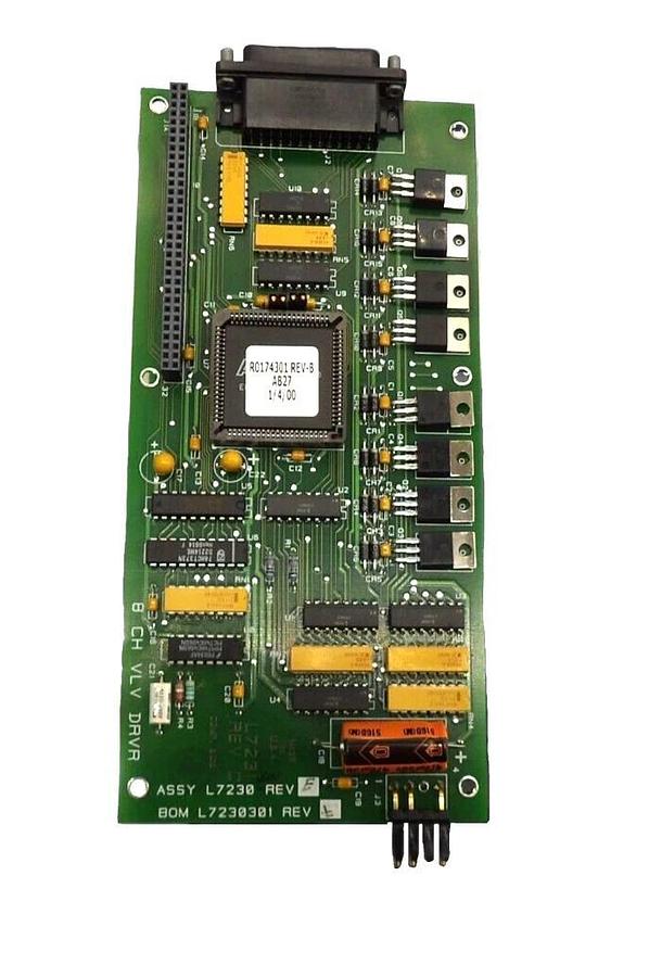 Used Varian L7231 8 Channel Valve Driver PCB Board Assembly Working Surplus