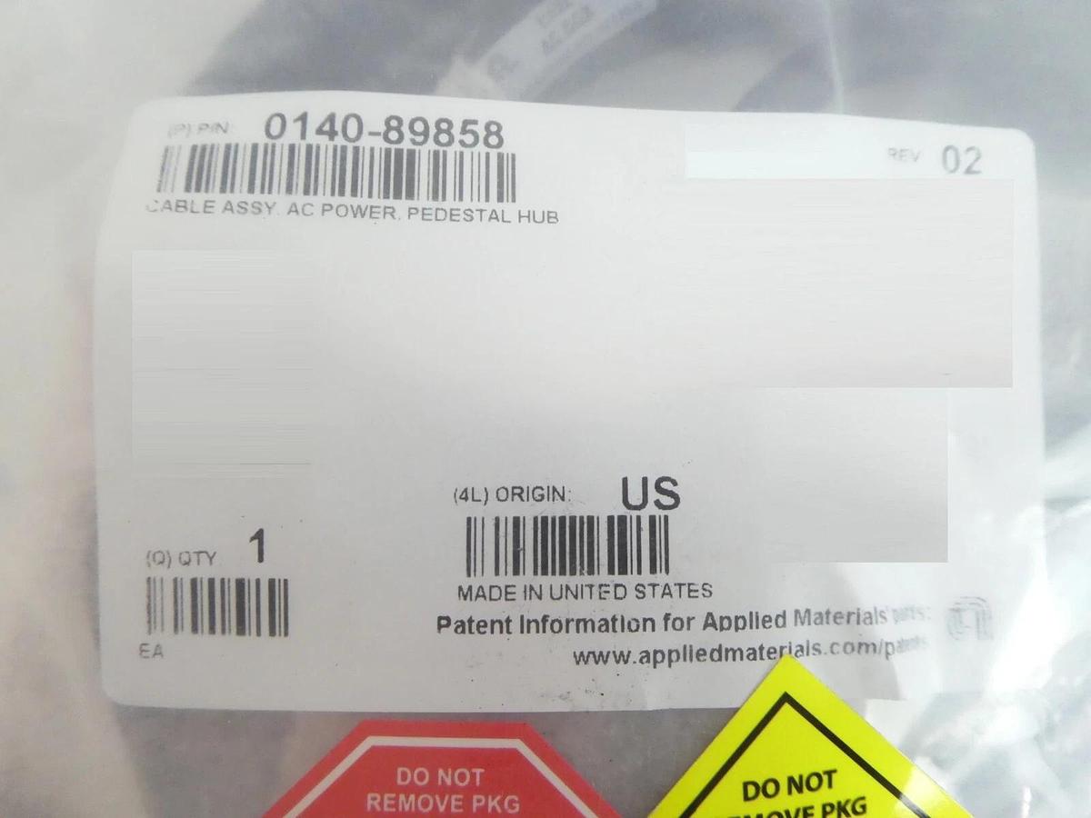 AMAT Applied Materials 0140-89858 Pedestal Hub AC Power Cable Assembly New