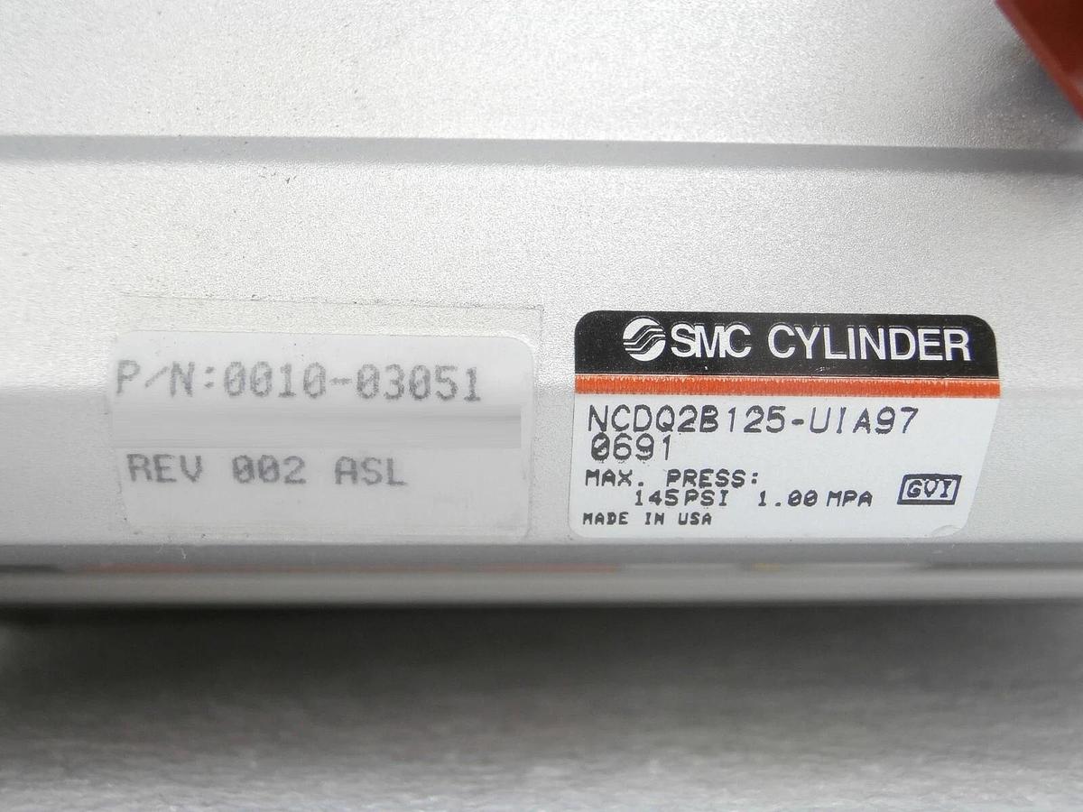 Used SMC NCDQ2B125-UIA97 0691 Pneumatic Cylinder AMAT 0010-03051 Centura Ultima X