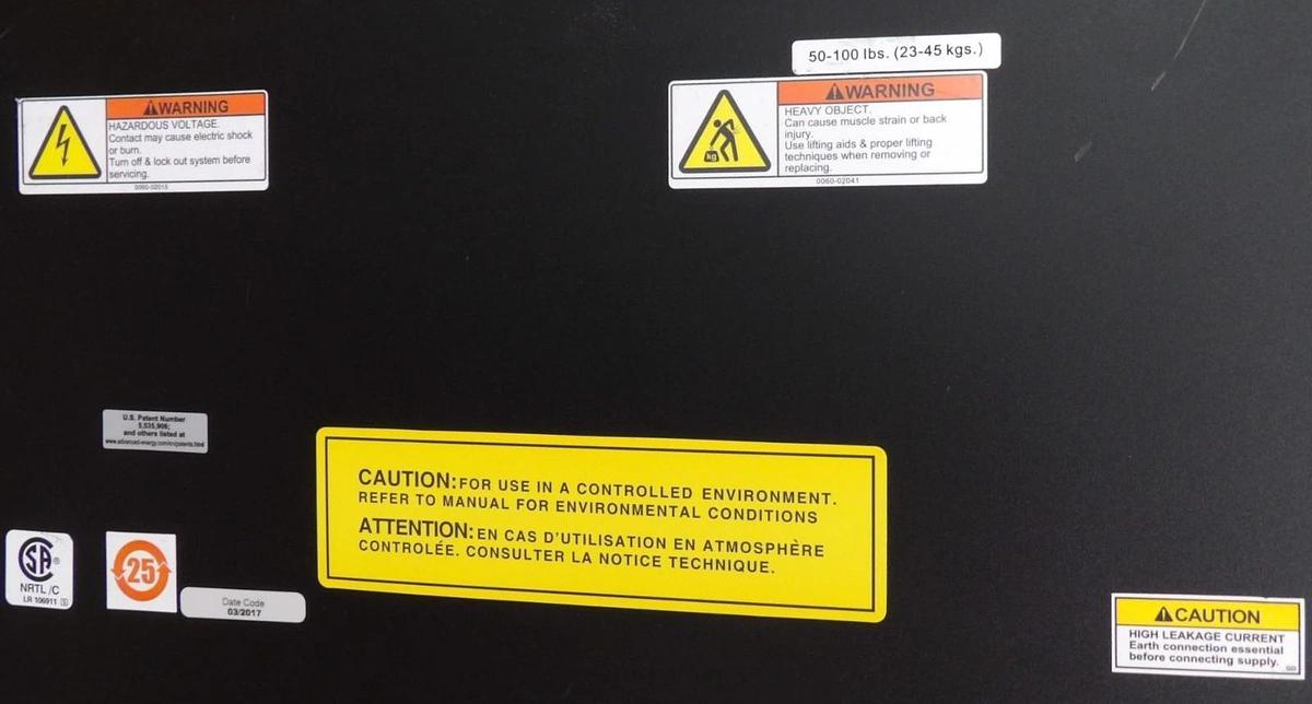 Used MDX Pinnacle II AE Advanced Energy 3152411-245 20kW DC Power Supply Working