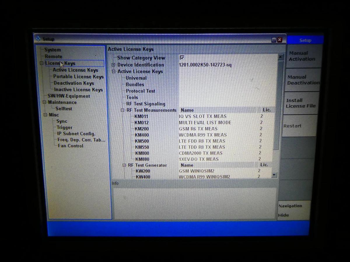Used Rohde & Schwarz 1201.0002K50 Wideband Radio Comm Tester CMW 500 V 3.5.131