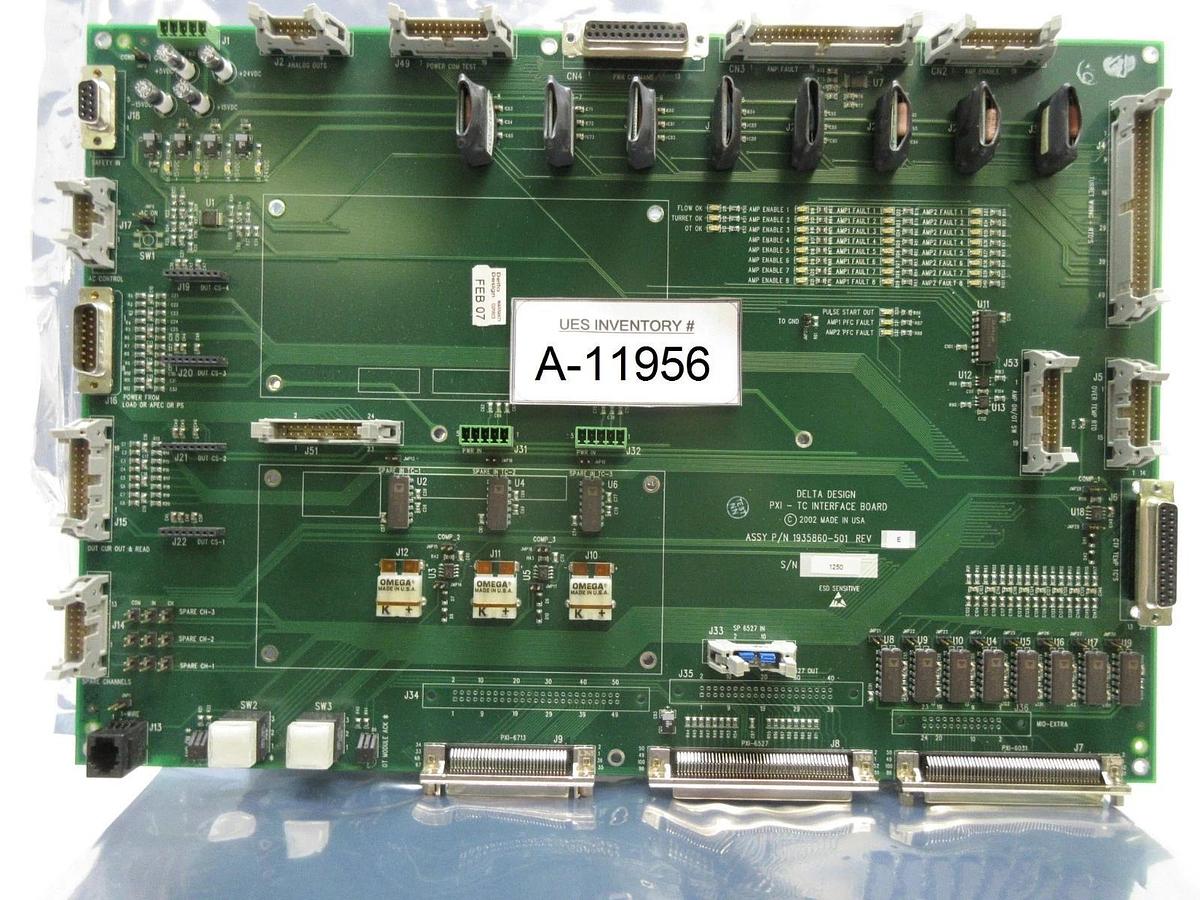 Used Delta Design 1935860-501 PXI-TC Interface Board PCB Used Working