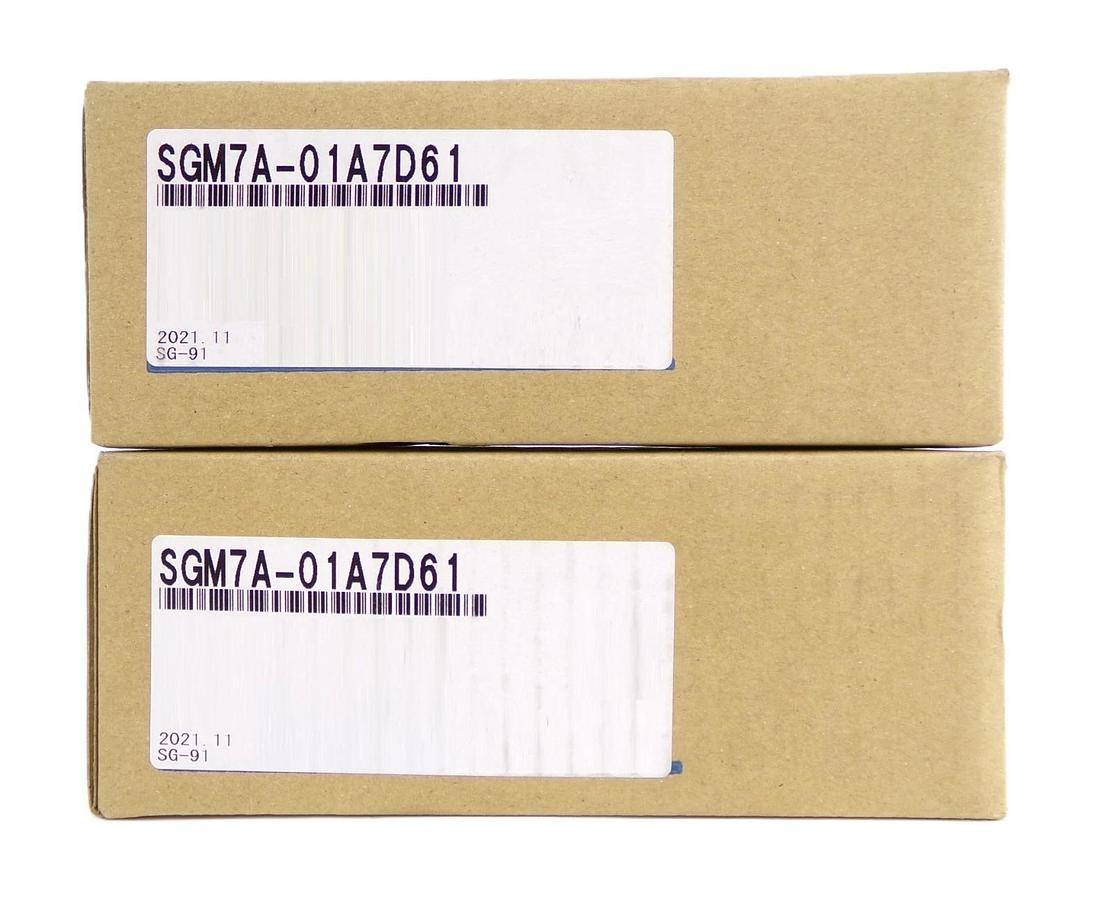 Yaskawa Electric SGM7A-01A7D61 AC Servo Motor Lot of 2 New