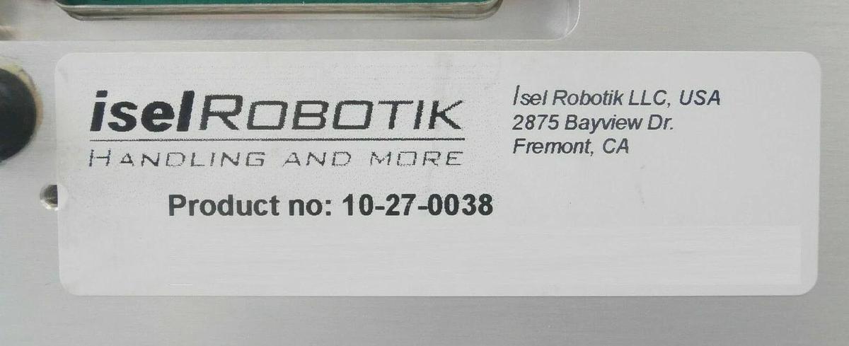 Used Isel Robotik 10-27-0038 7" Atmospheric Elevator Robot Tegal 80-055-717 Working