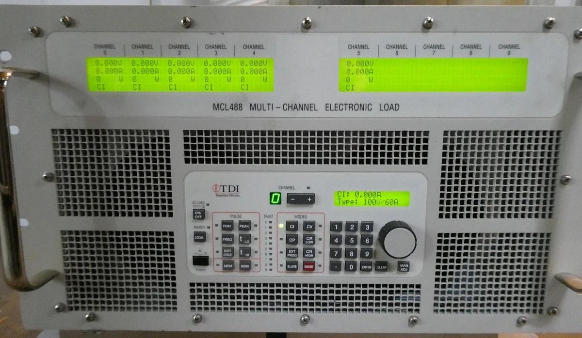 Used TDI Transistor Devices MCL488 Multi-Channel Load with 100-60-350 Untested Spare