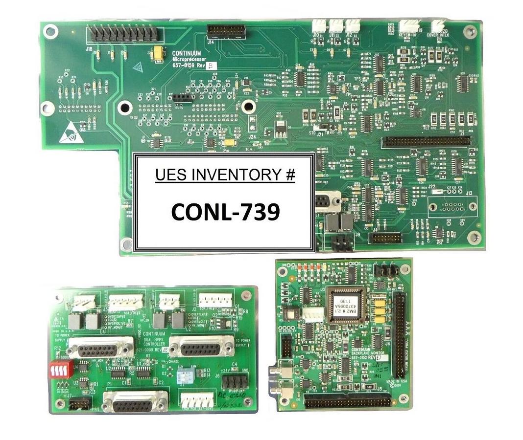 Used Continuum Dual HVPS Controller PCB Set of 3 621-0009 657-0152 657-0159 Working