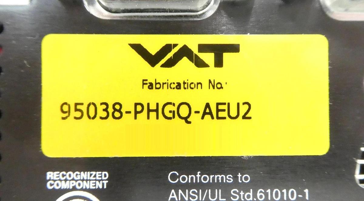 Used VAT 95038-PHGQ-AEU2 Butterfly Valve Body Integrated Pressure Controller Working