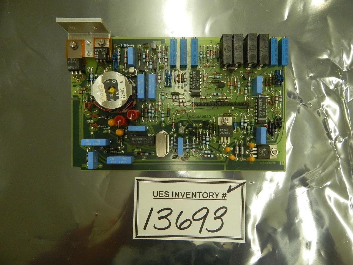 Used Balzers BG 541 087-S/B Partial Pressure Gauge PCB Card RF 064 Used Working
