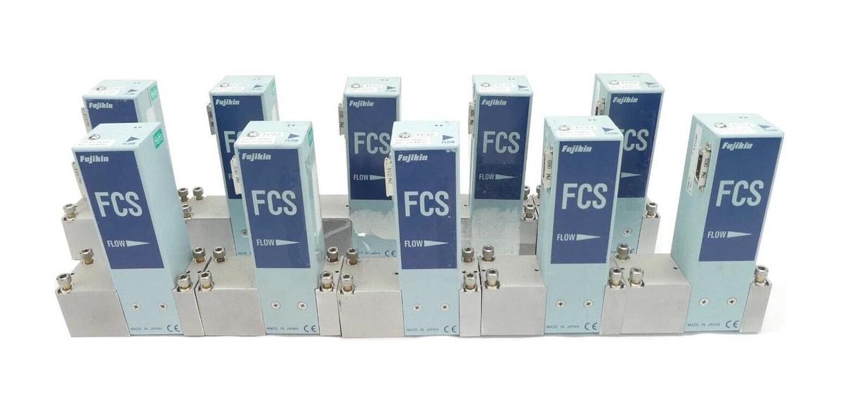 Used Fujikin FCS-4WS-798-F1L#B Mass Flow Controller MFC He/H2 Reseller Lot of 10
