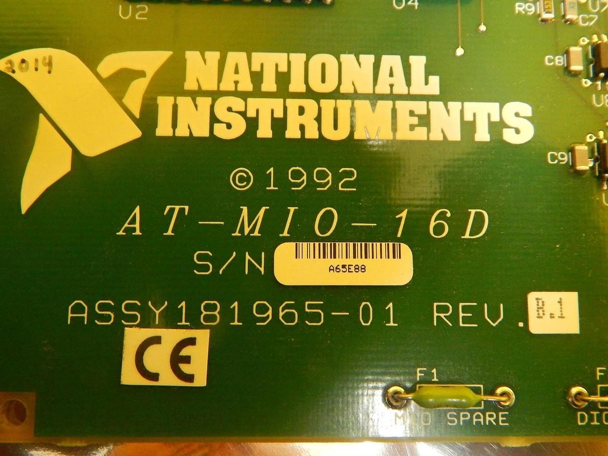 Used National Instruments AT-MIO-16D Multifunction DAQ PCB Card 181965-01 Used
