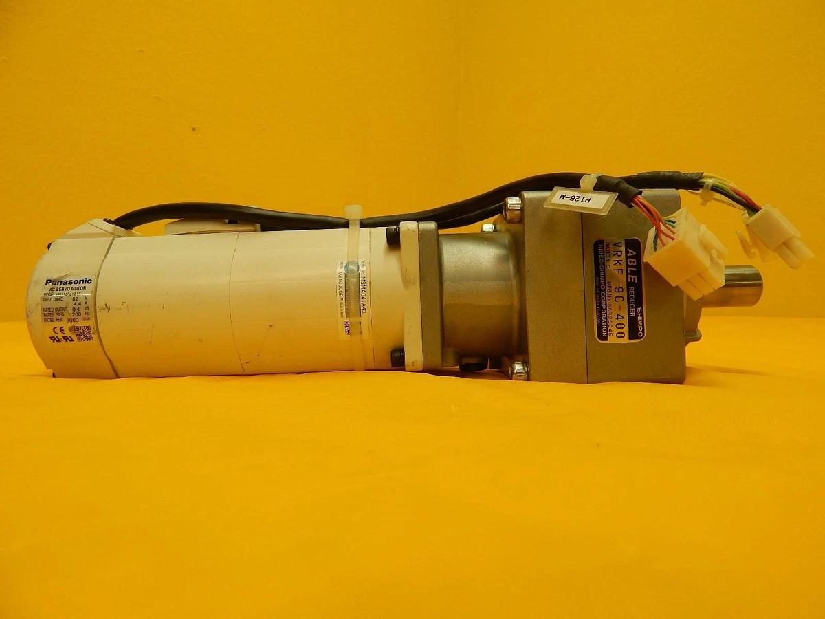 Used Panasonic MSMA041A1F AC Servo Motor MSMA041A43 Shimpo Reducer VRKF-9C-400 Used