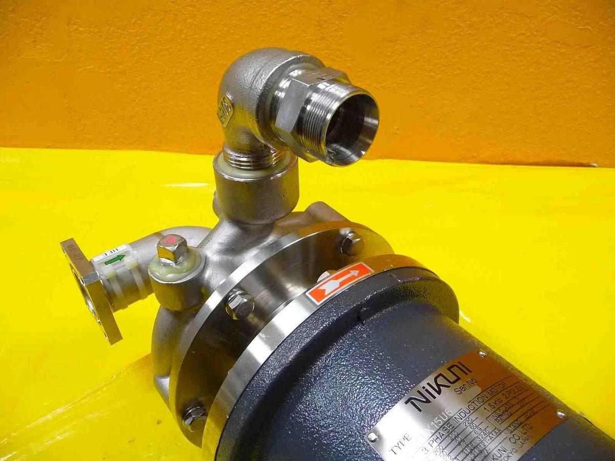 Used Nikuni 25CLX15U5 MLTC Centrifugal Pump with 25CLX15U6 Motor Working Surplus
