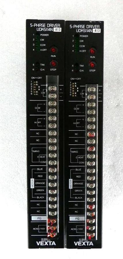 Used Oriental Motor UDK5114N 5-Phase Servo Driver Super VEXTA Lot of 2 Working Spare