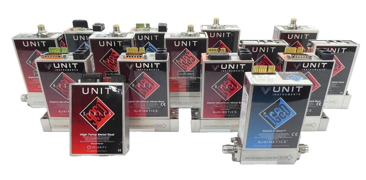 Used UNIT Instruments UFC Mass Flow Controller MFC UFC-3161 UFC-8165 Lot of 15 Spare